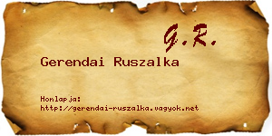 Gerendai Ruszalka névjegykártya